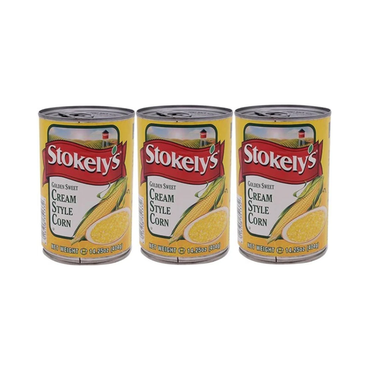Stokely's Cream Style Corn in Tin 404g (Pack of 3)