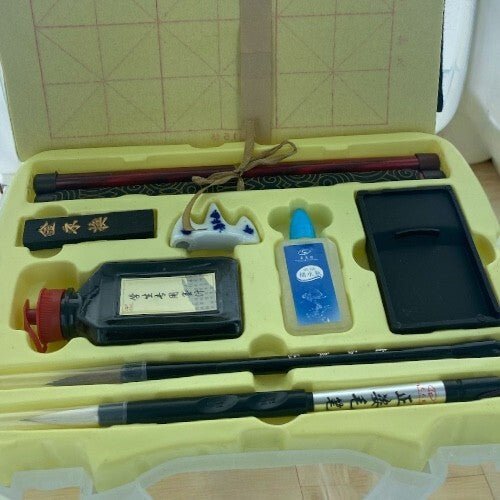 Traditional Chinese Calligraphy Set for Beginner Ink Paper InkStone Cloth Brush - Xihaha Limited