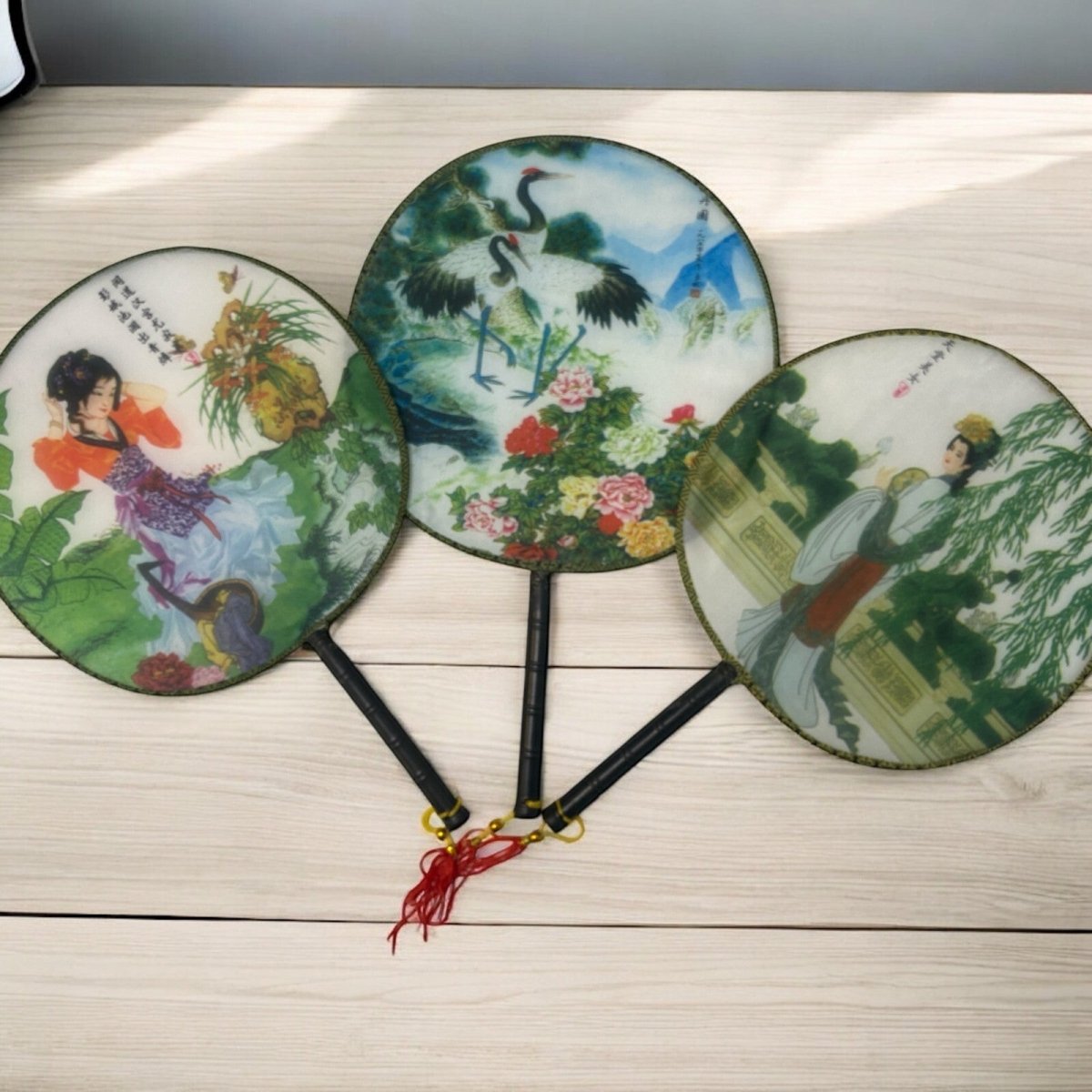 Vintage Style Traditional Chinese Oriental Round Hand Fan TuanShan - Xihaha Limited