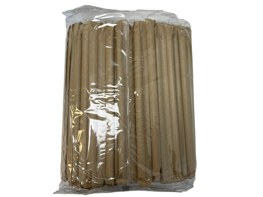 Wrapped Natural Bamboo Fiber Disposable Straws 1.2cm X 23cm For Bubble Tea Smoothies Milkshake (80 Pcs)