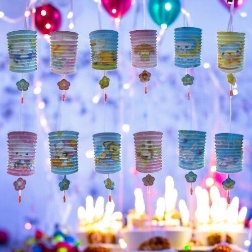 12pcs Traditional Chinese Paper Lanterns Mid Autumn Festival Party Lanterns - Xihaha Limited