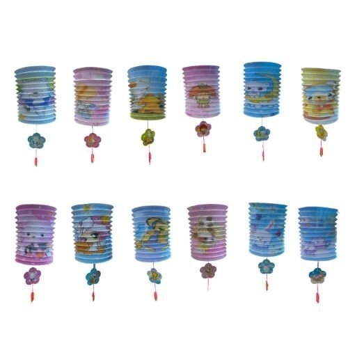 12pcs Traditional Chinese Paper Lanterns Mid Autumn Festival Party Lanterns - Xihaha Limited