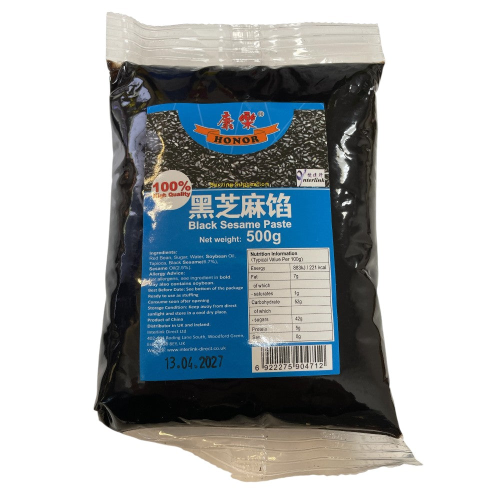 Honor Chinese Sweet Paste Filling 400g–500g – Red Bean, Lotus Seed, Black Sesame or Chestnut
