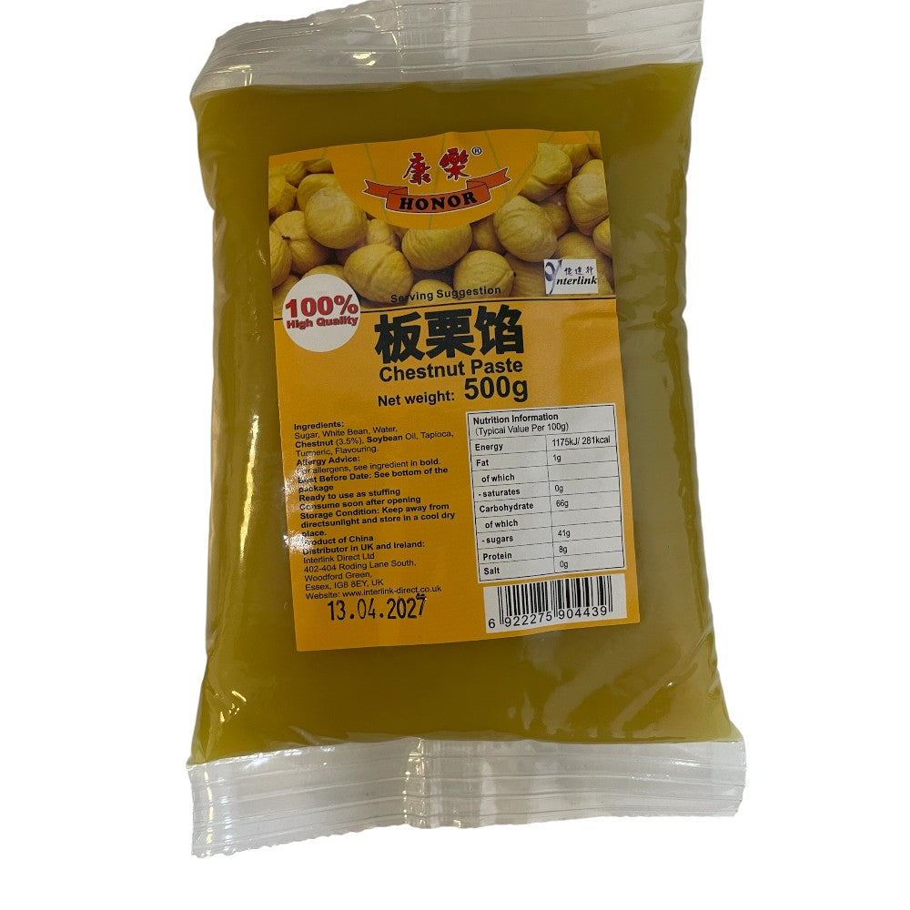 Honor Chinese Sweet Paste Filling 400g–500g – Red Bean, Lotus Seed, Black Sesame or Chestnut