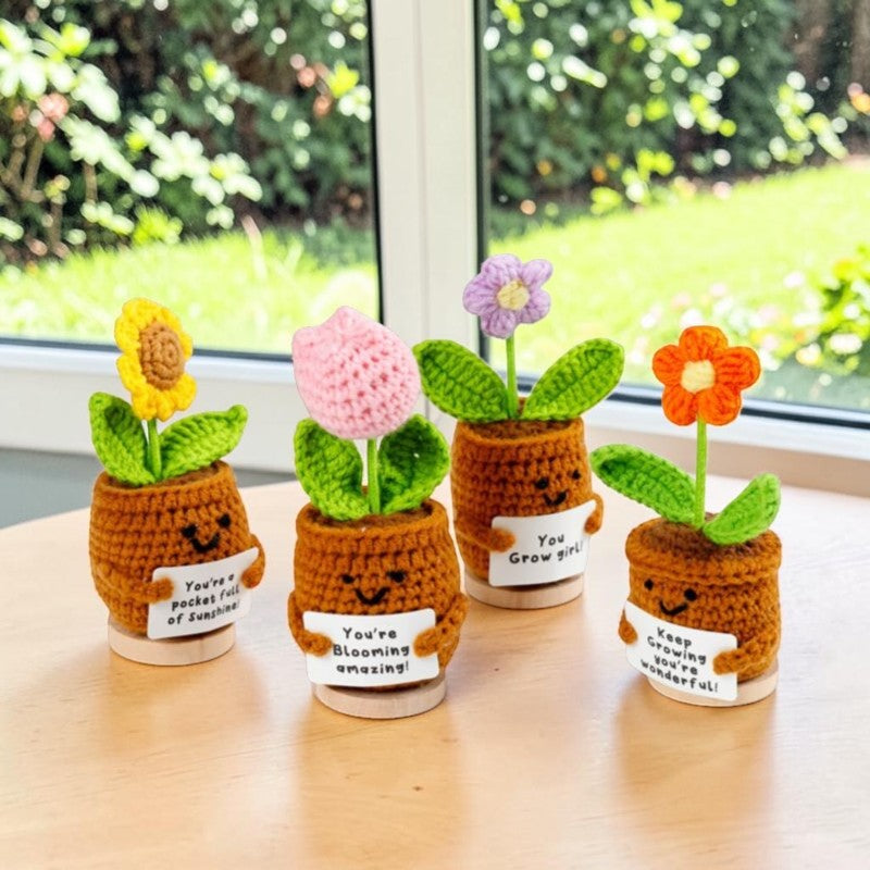 Korean Comfort Gift Box with Positive Crochet Flower