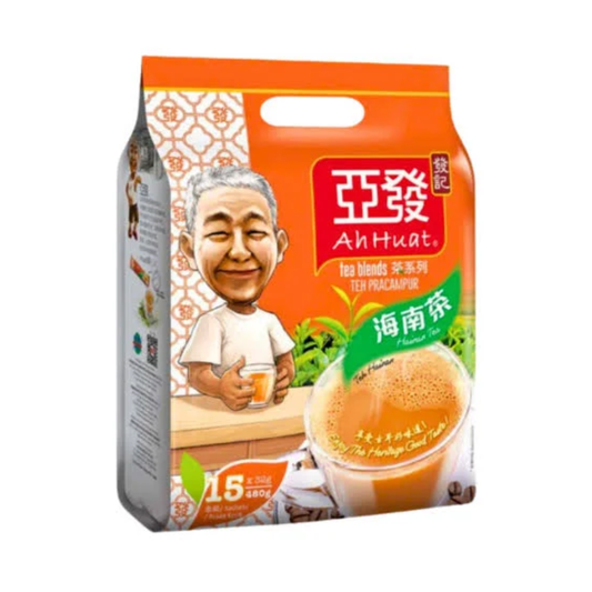 Ah Huat Hainan Tea 3 - in - 1 Instant Tea Mix 480g (15 × 32g) – Malaysian Kopitiam - Style Tea - Xihaha Oriental Food & Gifts
