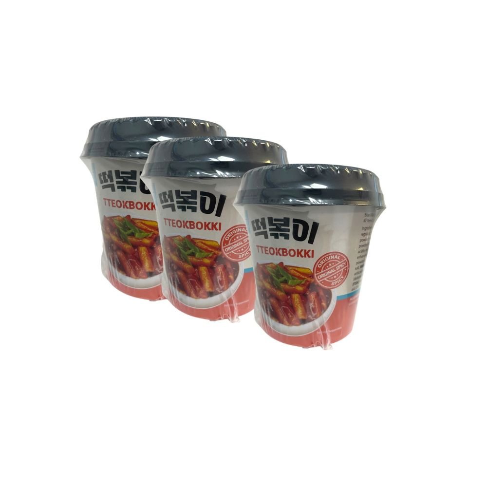 Blue Ville Tteokbokki Korean Instant Rice Cake Cup, Ready‑to‑Cook Hot Tteokbokki, Quick Asian Meal, 120g - Choose - Xihaha Oriental Food & Gifts