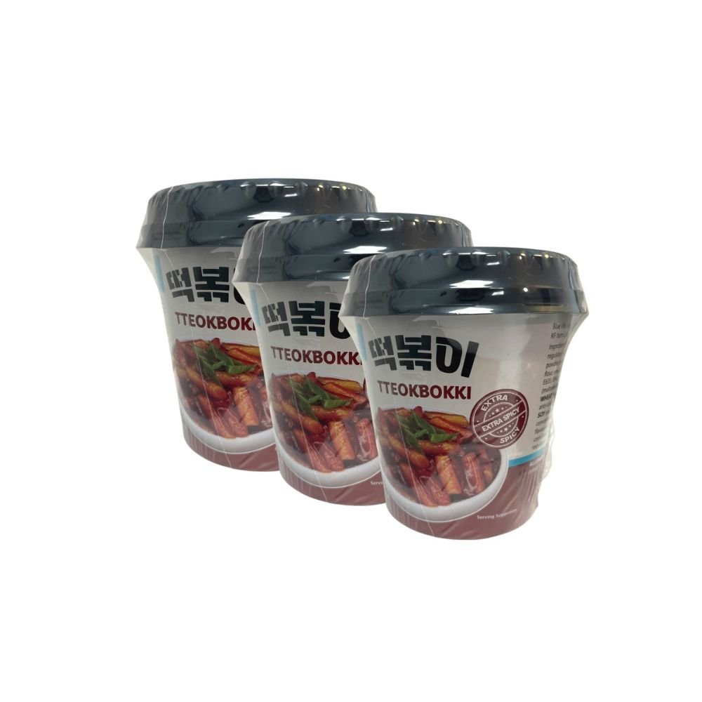 Blue Ville Tteokbokki Korean Instant Rice Cake Cup, Ready‑to‑Cook Hot Tteokbokki, Quick Asian Meal, 120g - Choose - Xihaha Oriental Food & Gifts