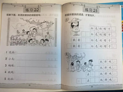 Chinese Children Book Construct Sentence & Rearrange Words Writing 造句练习 词句重组 - Xihaha Limited
