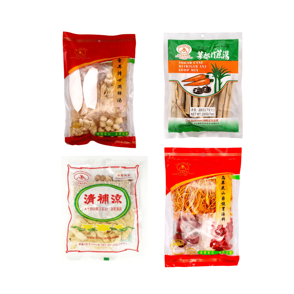 Chinese Herbs Mix for Soup and Desserts Bundle (4 items) - Xihaha Oriental Food & Gifts