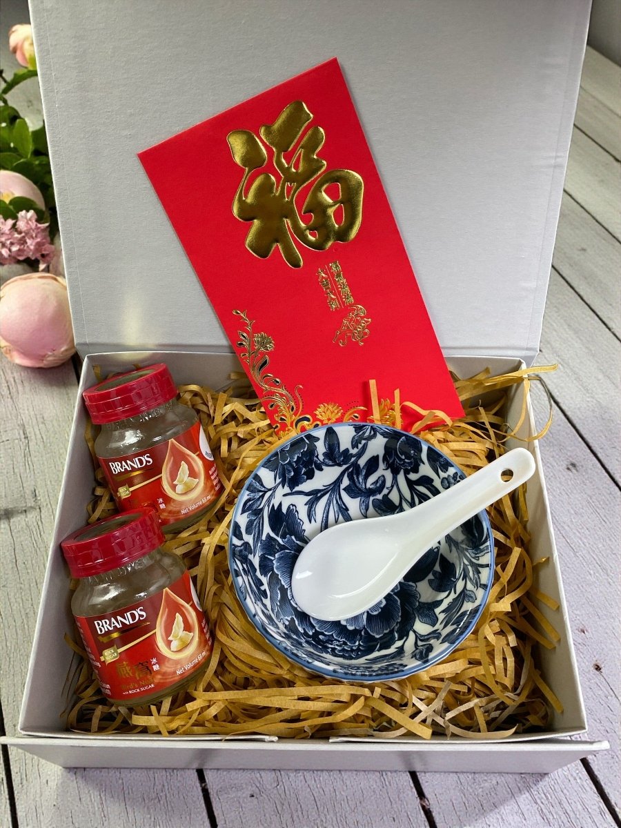 Chinese New Year Bird’s Nest Gift Set | Luxury Nourishing Gift with Ceramic Bowl & Spoon | CNY Wellness Gift - Xihaha Oriental Food & Gifts