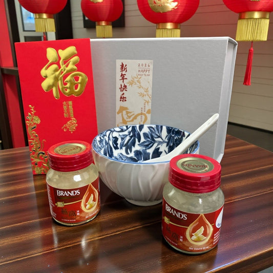 Chinese New Year Bird’s Nest Gift Set | Luxury Nourishing Gift with Ceramic Bowl & Spoon | CNY Wellness Gift - Xihaha Oriental Food & Gifts