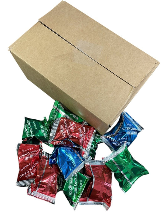 Colourful Wrap Chinese New Year Fortune Cookies - Citrus Flavour | 24 pcs | 48 pcs - Xihaha Oriental Food & Gifts