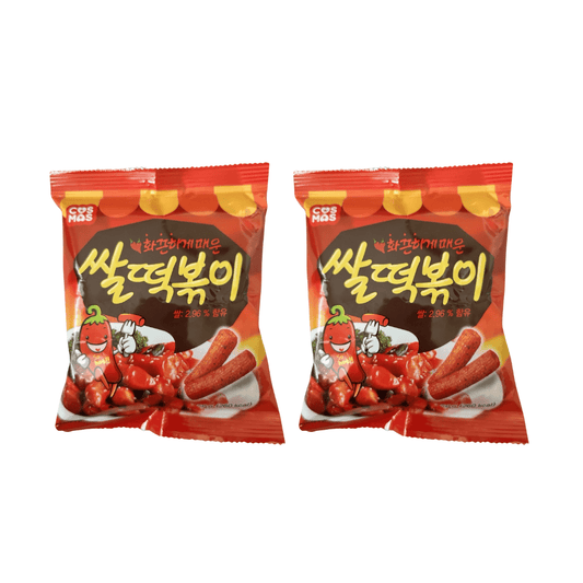 Cosmos Tteokbokki Korean Snack - Spicy Rice Cracker 50g x 2 packs *BBD 16 Jan 2026* - Xihaha Oriental Food & Gifts