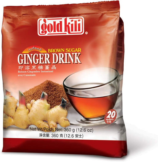 Gold Kili Instant Brown Sugar Ginger Drink 20 Sachets 360G Pack **BBD 18 April 2026** - Xihaha Oriental Food & Gifts