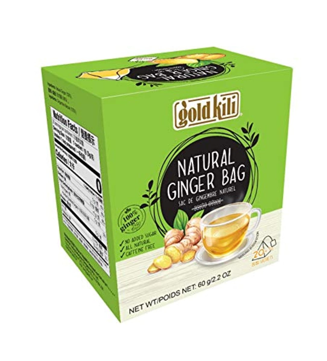 Gold Kili Natural Ginger Bag (20 Sachets X 3G) 60G x 2 packs **BBD 8 July 2026** - Xihaha Oriental Food & Gifts