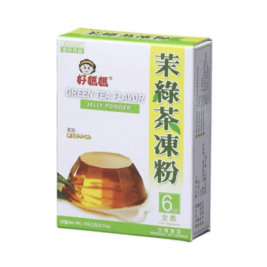 Green Tea Flavour Pudding Powder 105g – Taiwanese Jasmine Green Tea Dessert Mix – Vegetarian Jelly & Custard Making Powder - Xihaha Oriental Food & Gifts