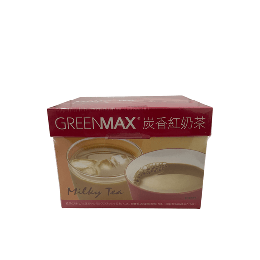 GREENMAX Charcoal Roasted Black Milk Tea Powder 20g x 10 Sachets | Taiwanese Milky Tea Drink Mix - Xihaha Oriental Food & Gifts
