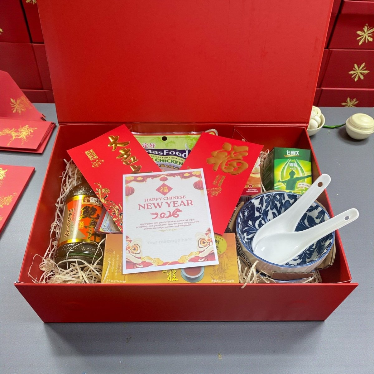 "Heavenly Blessings" Chinese New Year Gift Hamper – A Luxury Wellness & Prosperity Box - Xihaha Oriental Food & Gifts
