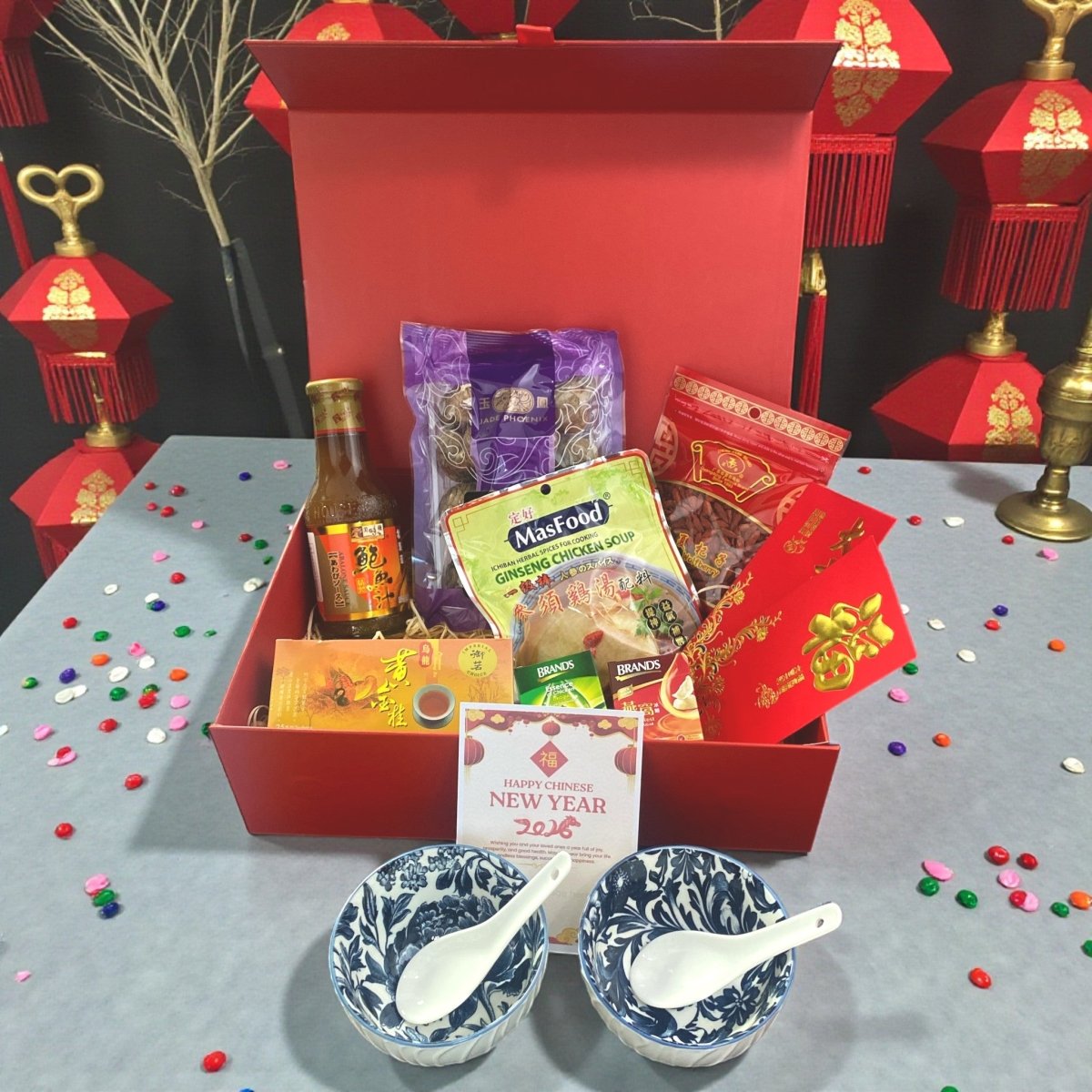 "Heavenly Blessings" Chinese New Year Gift Hamper – A Luxury Wellness & Prosperity Box - Xihaha Oriental Food & Gifts