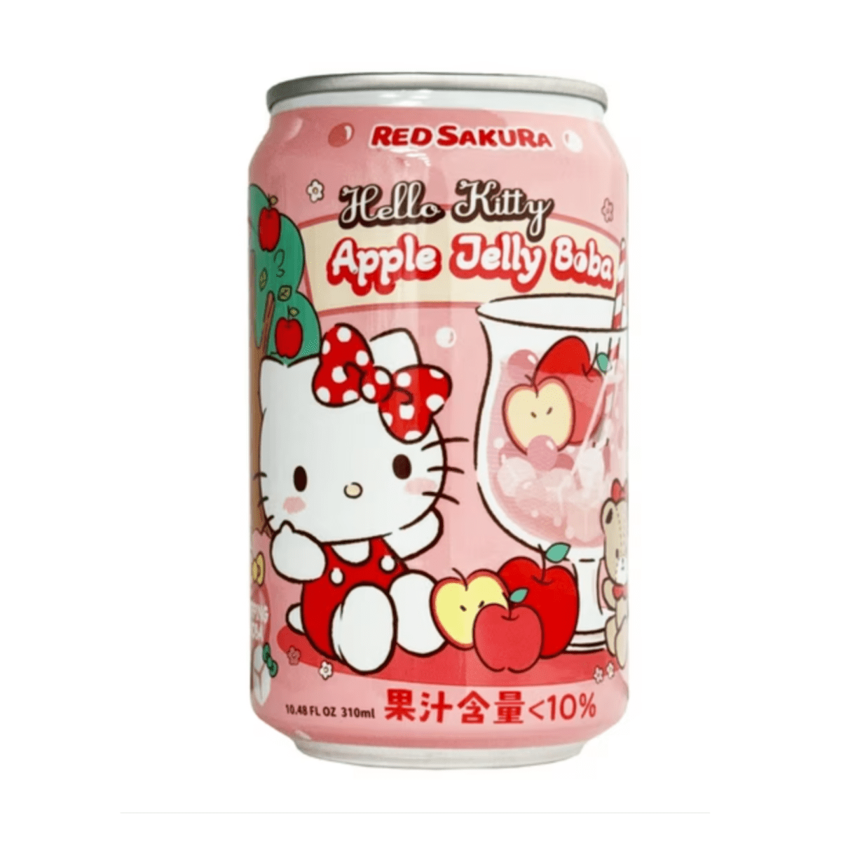 Hello Kitty Boba Drink Variety Pack – 4 Flavours (Brown Sugar, Taro, Grape Jelly, Apple Jelly) 310ml x 4 | Asian Bubble Tea Gift Set UK - Xihaha Oriental Food & Gifts