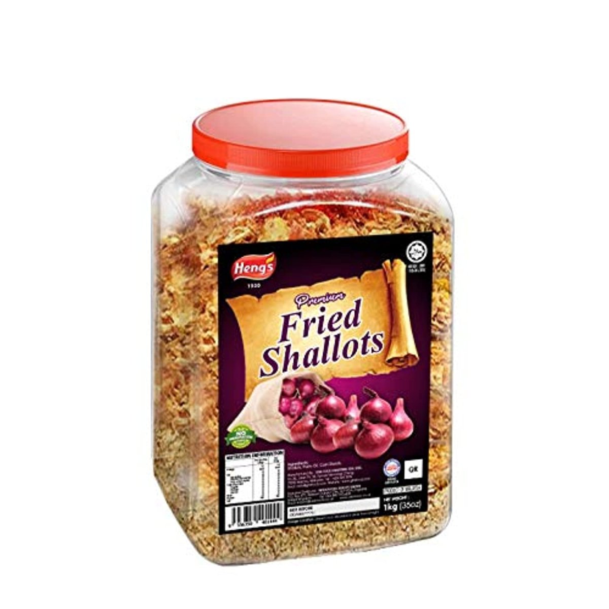 Heng's Premium Fried Shallots 1kg (Jar) - Xihaha Oriental Food & Gifts