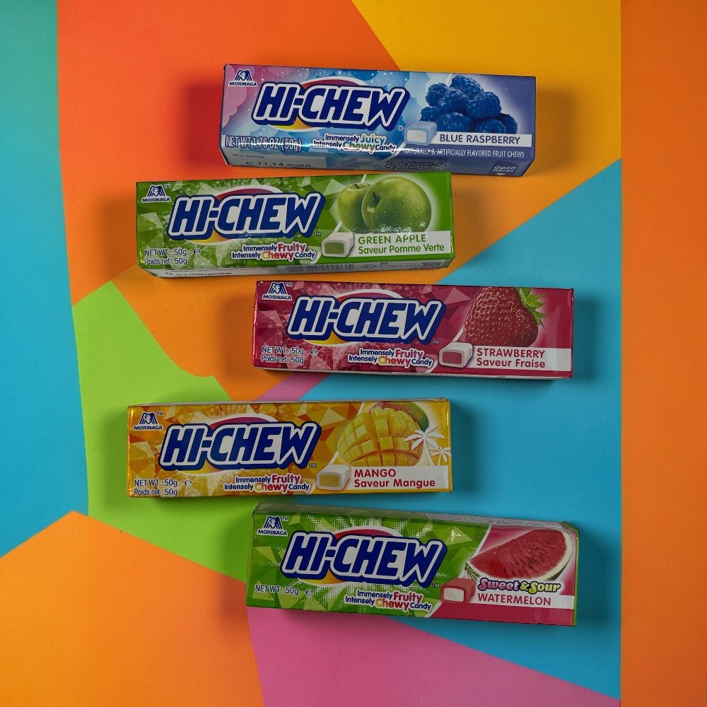 Hi - Chew Fruity Chewy Candy 50g | Apple | Strawberry | Rapsberry | Mango | Watermelon - Xihaha Oriental Food & Gifts