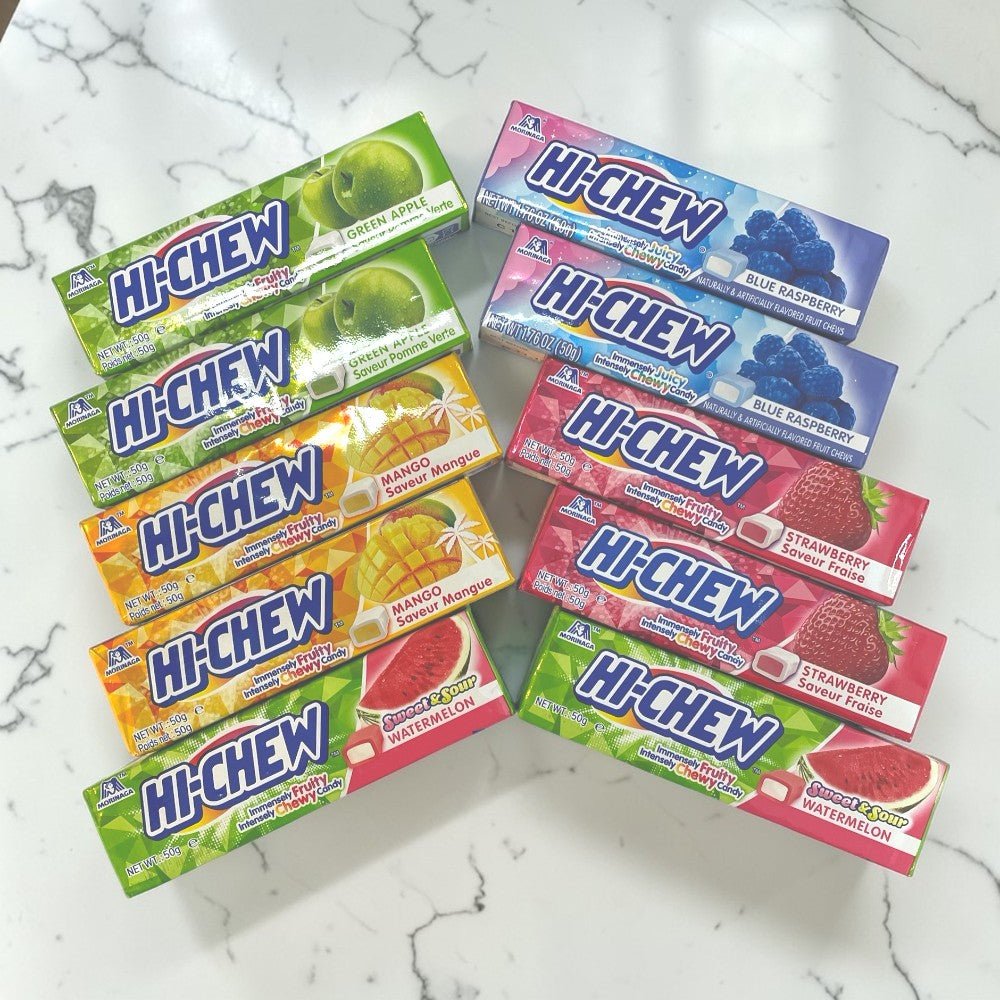 Hi - Chew Fruity Chewy Candy 50g | Apple | Strawberry | Rapsberry | Mango | Watermelon - Xihaha Oriental Food & Gifts