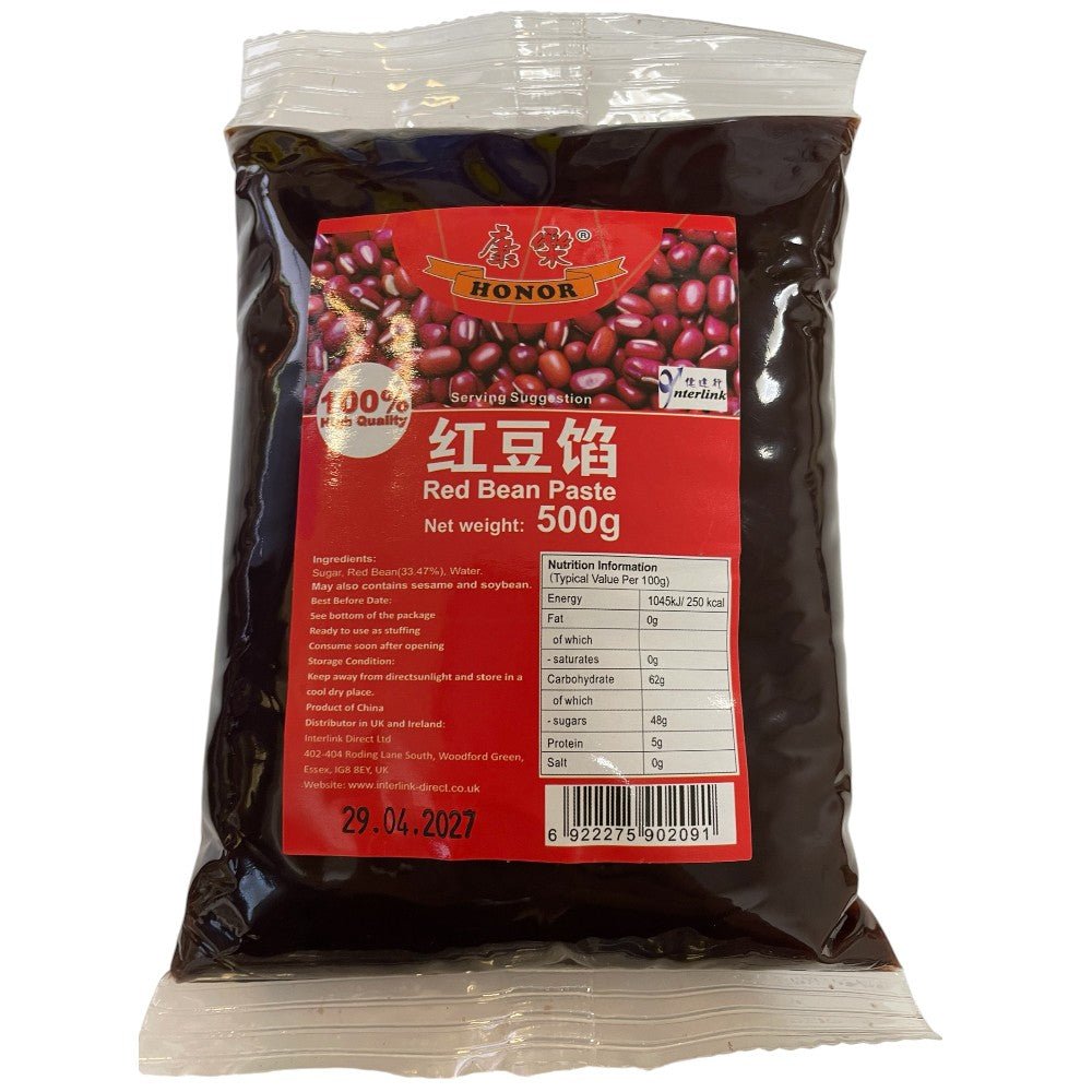 Honor Chinese Sweet Paste Filling 400g–500g – Red Bean, Lotus Seed, Black Sesame or Chestnut - Xihaha Oriental Food & Gifts