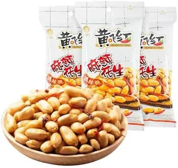 Huang Fei Hong Hot Spicy Crispy Peanut Snacks with Red Pepper 110g (Pack of 3) - Xihaha Oriental Food & Gifts