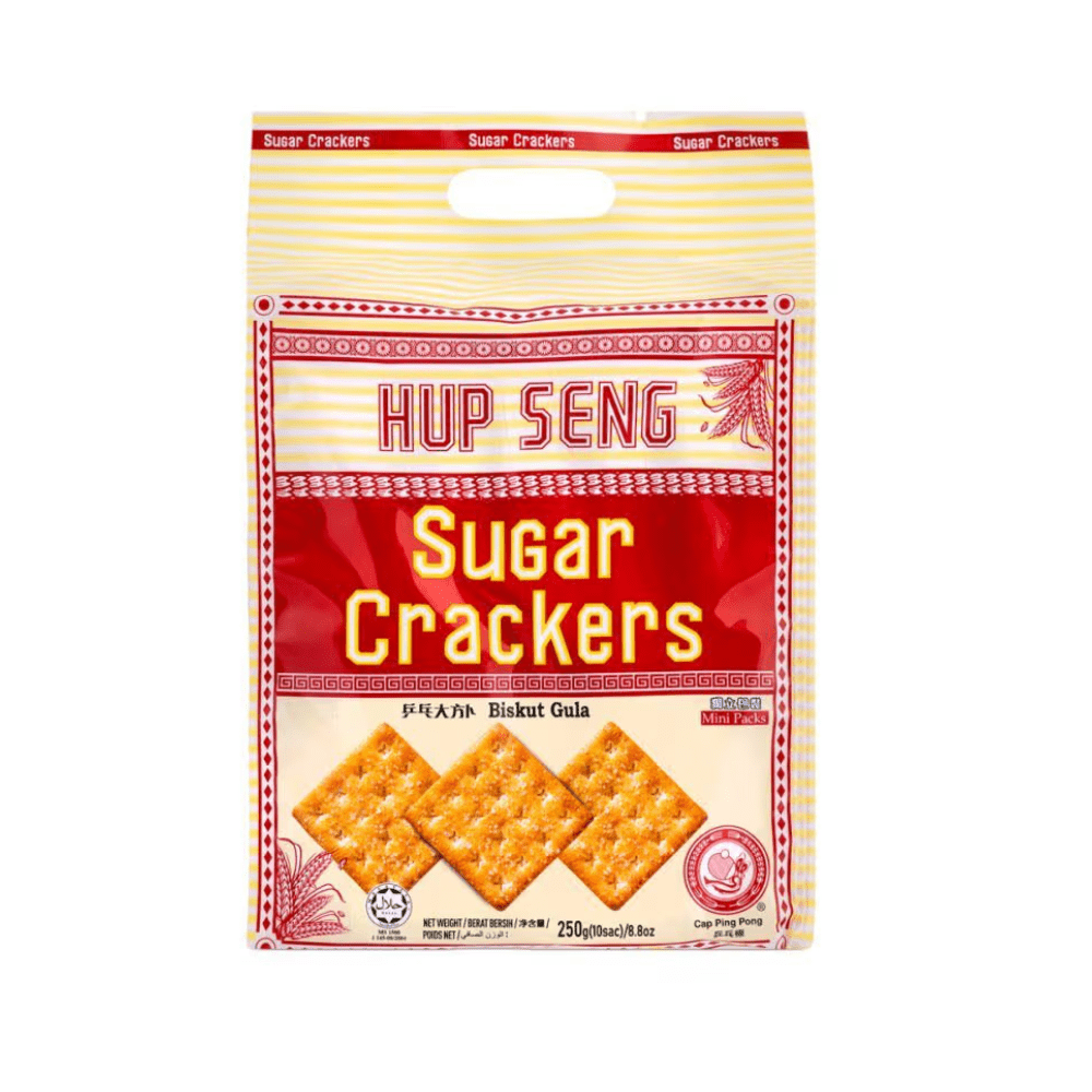 Hup Seng Cap Ping Pong Sugar Crackers (10 sachets), halal 250g - Xihaha Limited