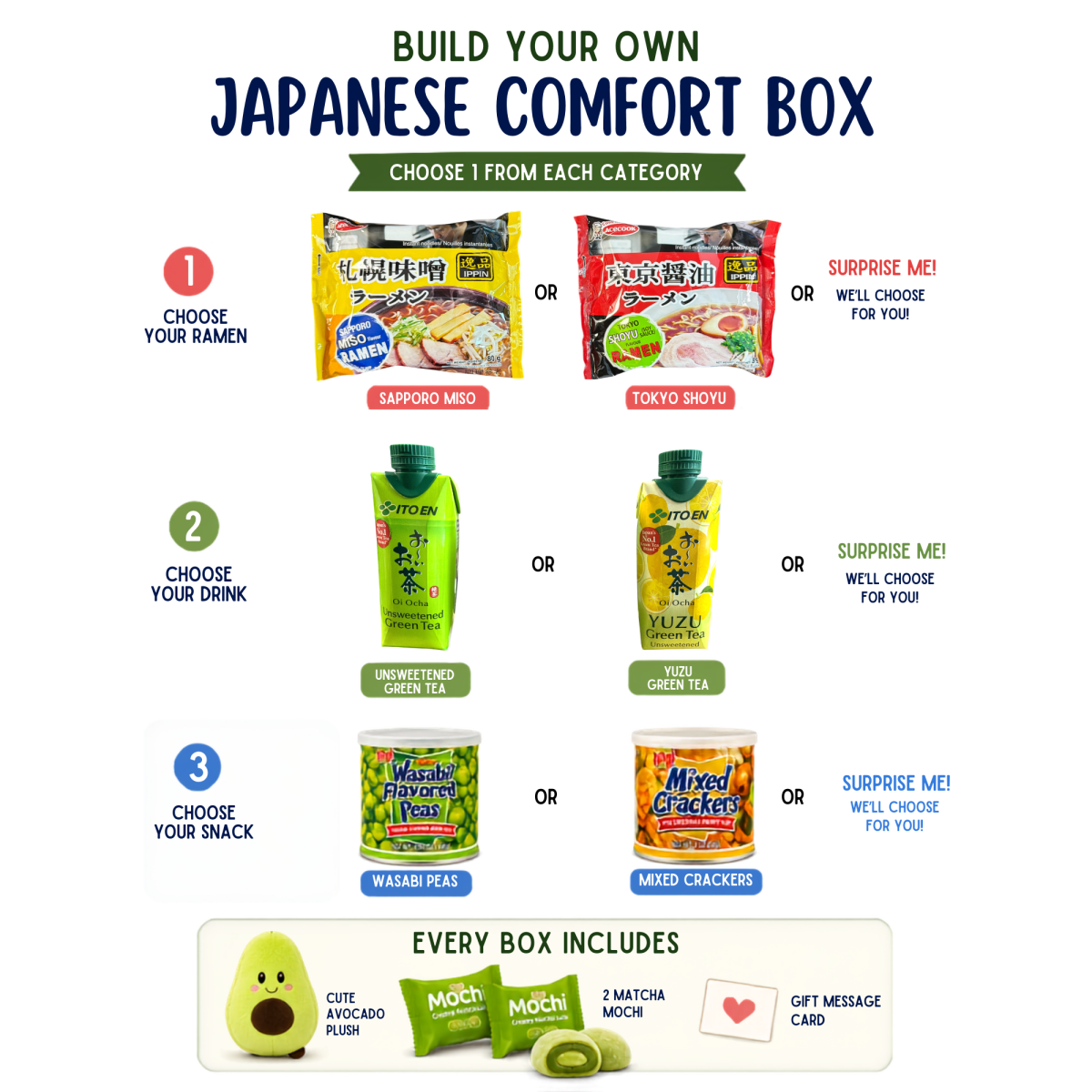 Japanese Comfort Box - Ramen & Snack Gift - Xihaha Oriental Food & Gifts