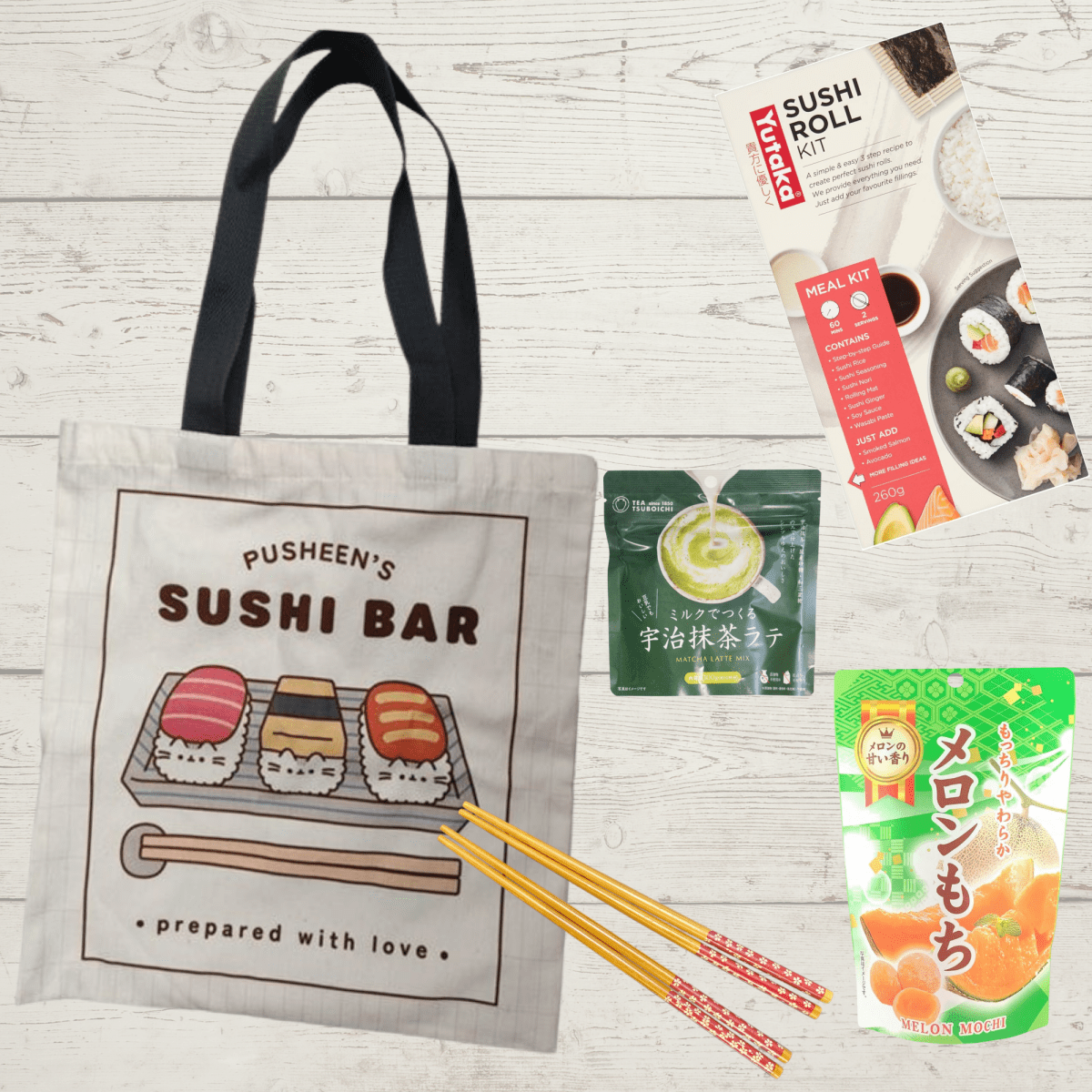 Japanese Sushi Gift Box – DIY Kit, Matcha Latte & Mochi Treats - Xihaha Oriental Food & Gifts