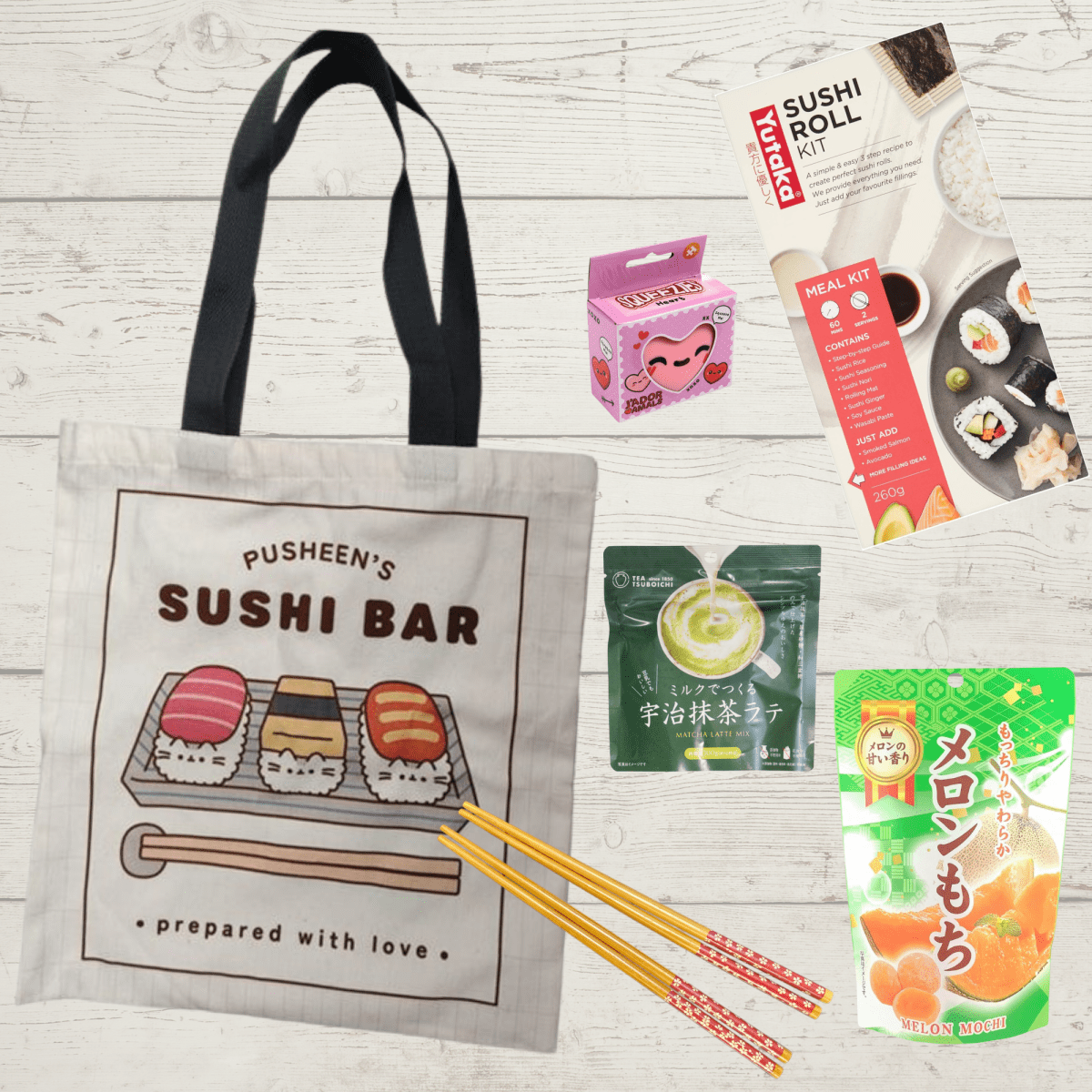 Japanese Sushi Gift Box – DIY Kit, Matcha Latte & Mochi Treats - Xihaha Oriental Food & Gifts