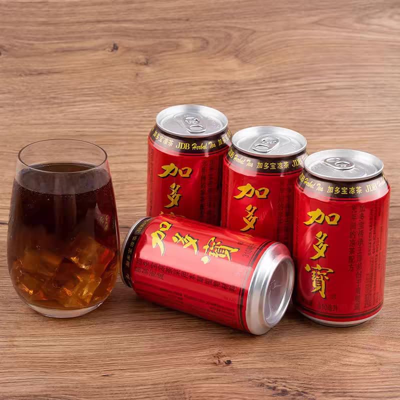 Jia Duo Bao Chinese Herbal Tea Can Drink 310ml - 6 Packs (Either Gold or Red Can) - Xihaha Oriental Food & Gifts