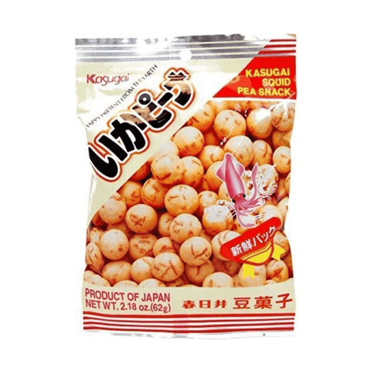 Kasugai Squid Peanut Pea Shape Snack 62g - Choose Quantity - Xihaha Oriental Food & Gifts