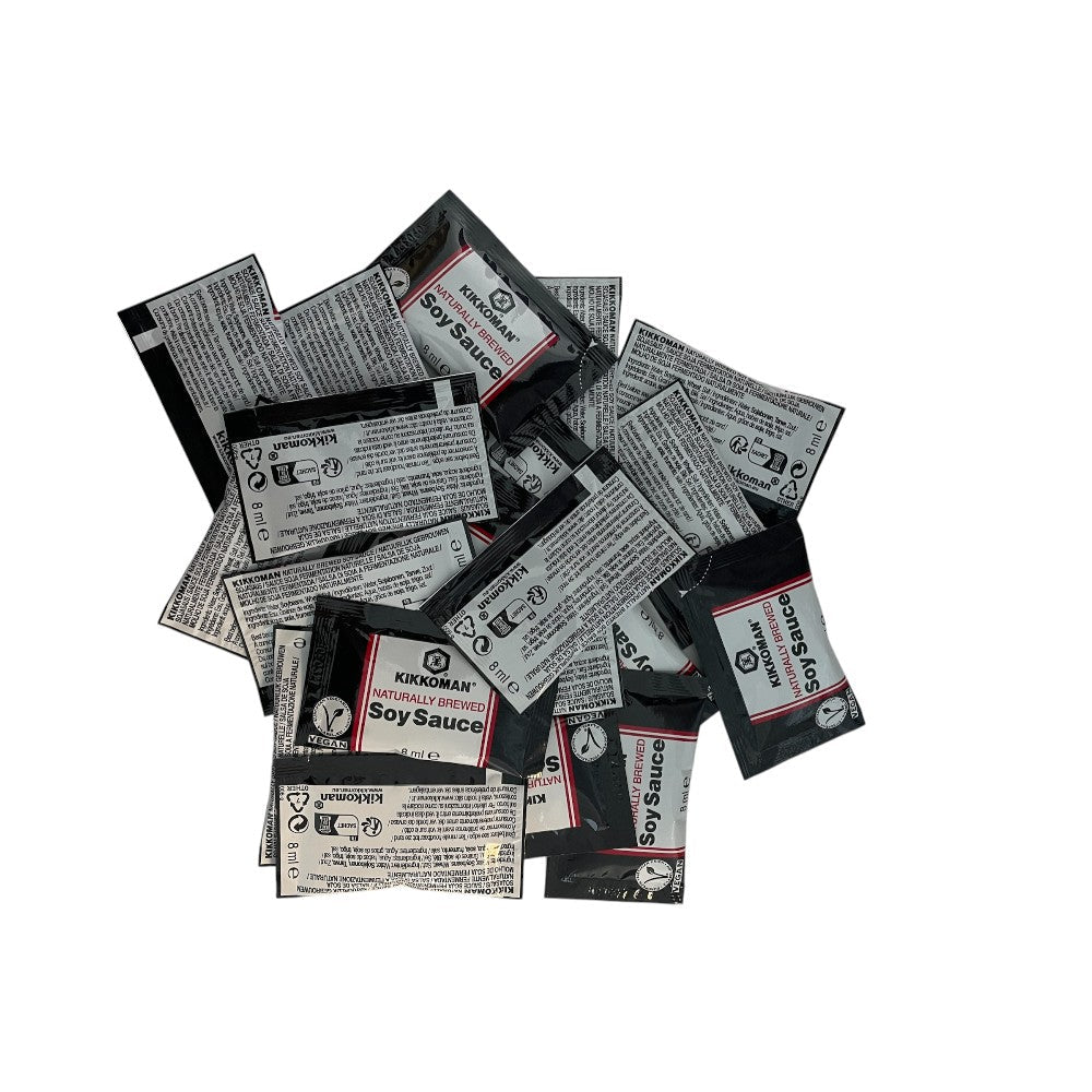 Kikkoman Naturally Brewed Soy Sauce Sachets 8ml | 20 sachets | 50 sachets - Catering camping short stay - Xihaha Oriental Food & Gifts