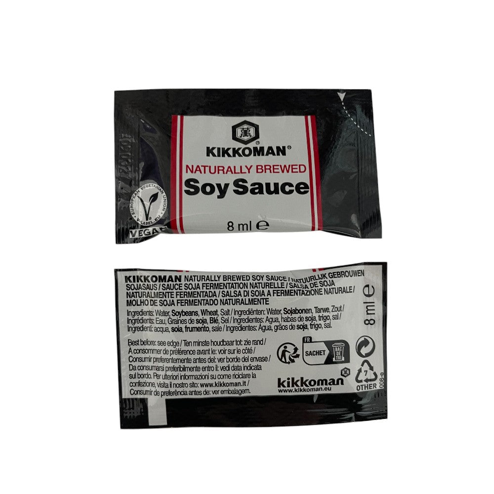 Kikkoman Naturally Brewed Soy Sauce Sachets 8ml | 20 sachets | 50 sachets - Catering camping short stay - Xihaha Oriental Food & Gifts
