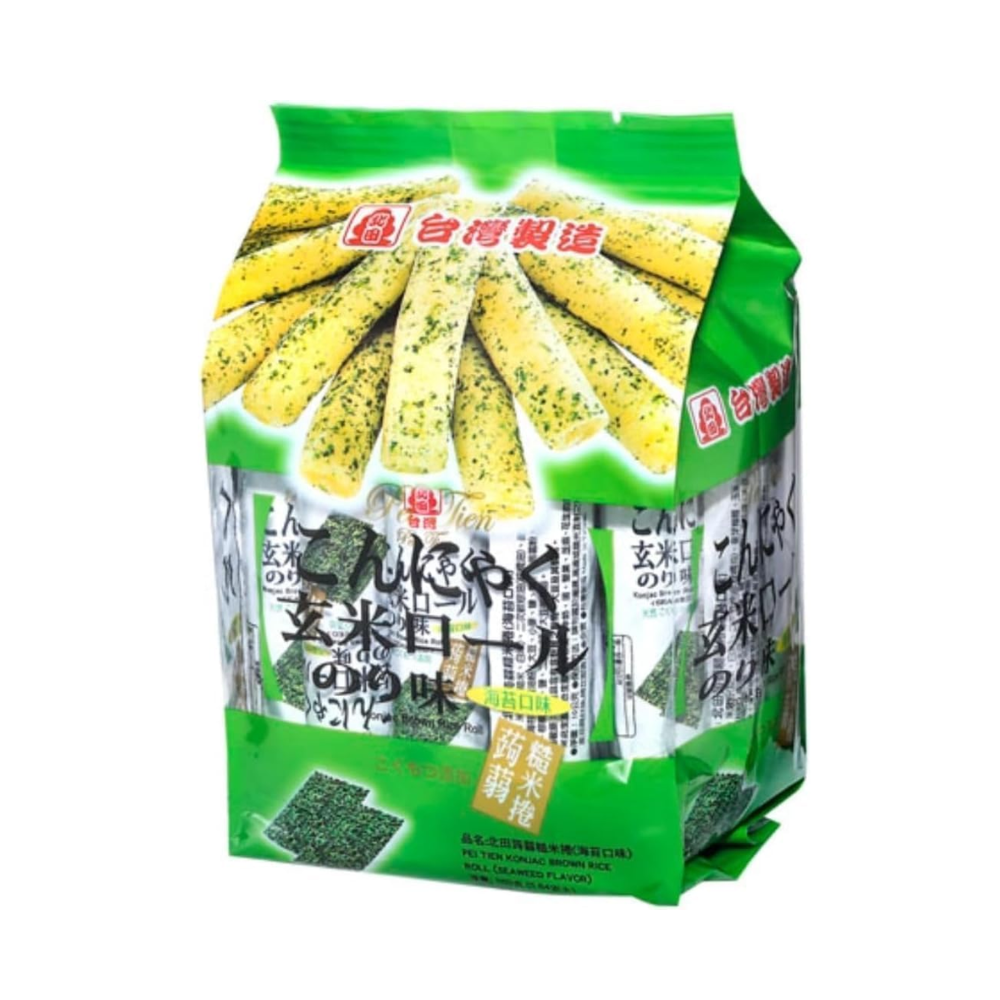 Konjac Brown Rice Rolls Seaweed Flavour 160g – Crispy Konjac Rice Snack - Xihaha Oriental Food & Gifts