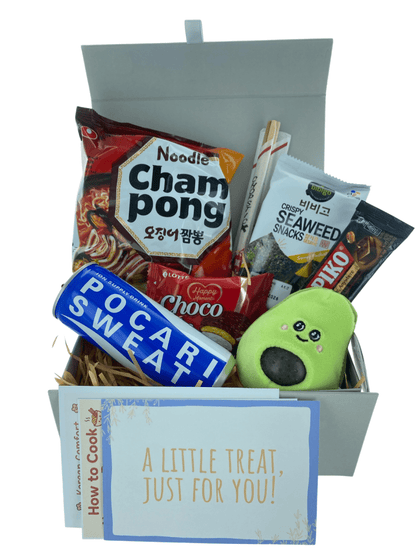 Korean Ramyun Snack Hamper Asian Comfort Food Gift Box, Care Package for Student - Xihaha Limited