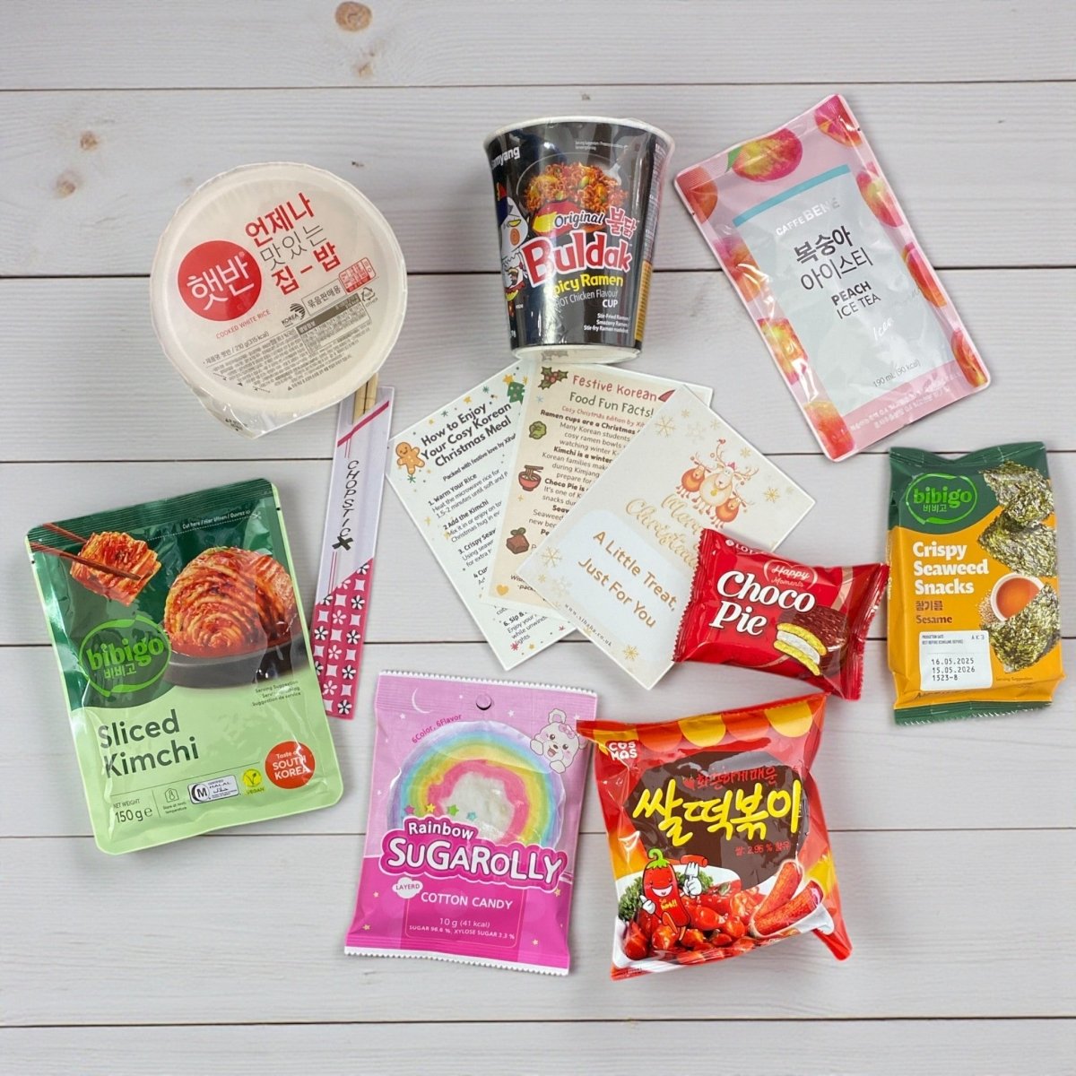 Korean Rice & Snack Gift Box with Optional Plushie (Christmas Edition) - Xihaha Oriental Food & Gifts