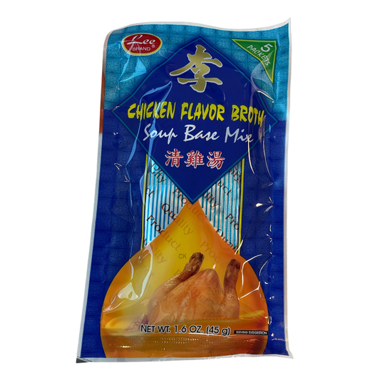 Lee Brand Chicken Flavor Broth Soup Base Mix 45g | 3 packs | 5 Packs - Instant Chicken Stock Powder for Soup & Noodles - Xihaha Oriental Food & Gifts