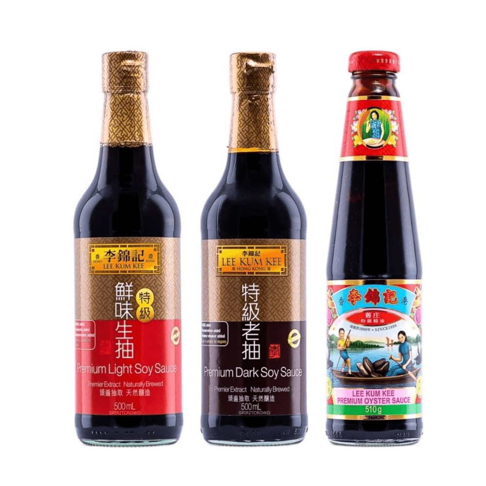 Lee Kum Kee Premium Stir Fry Bundle Cooking Set (Light, Dark Soy & Oyster Sauce) - Xihaha Limited