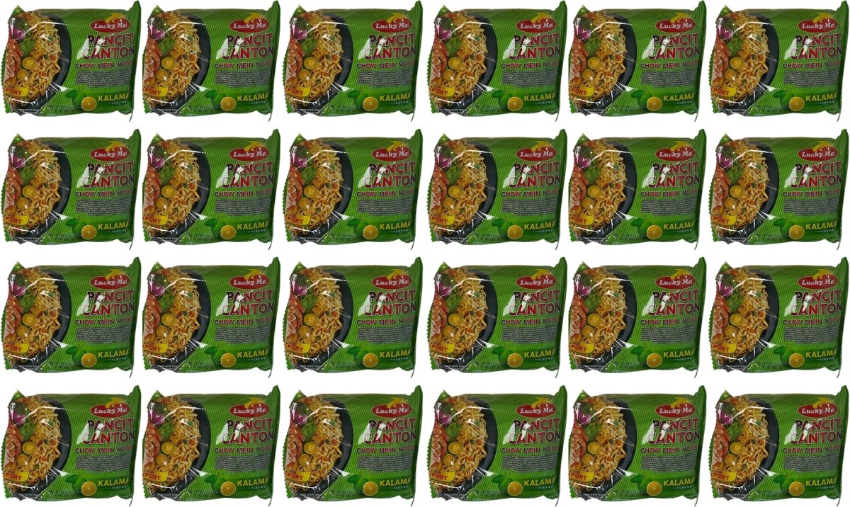 Lucky Me! Instant Kalamansi Pancit Canton Noodles, halal, 60 g, Pack of 24 - Xihaha Limited