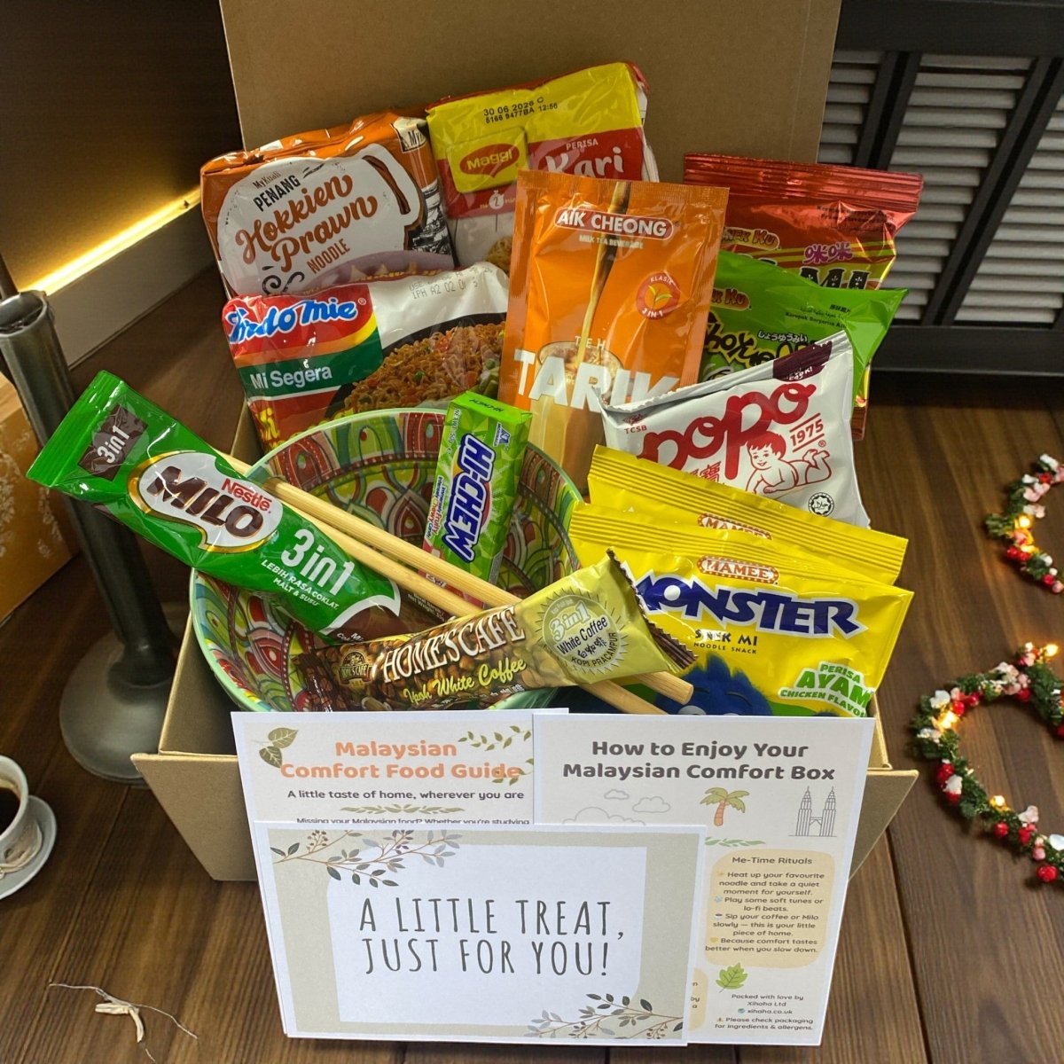 Malaysian Comfort Snack Food Hamper Gift Box Maggi Noodles, Milo, Teh Tarik - Xihaha Oriental Food & Gifts