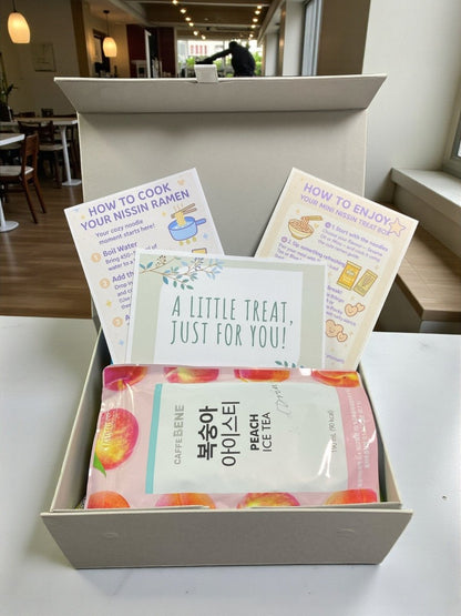 Mini Nissin Ramen Gift Box with noodles, Pocky, Korean drinks & seaweed - Xihaha Oriental Food & Gifts