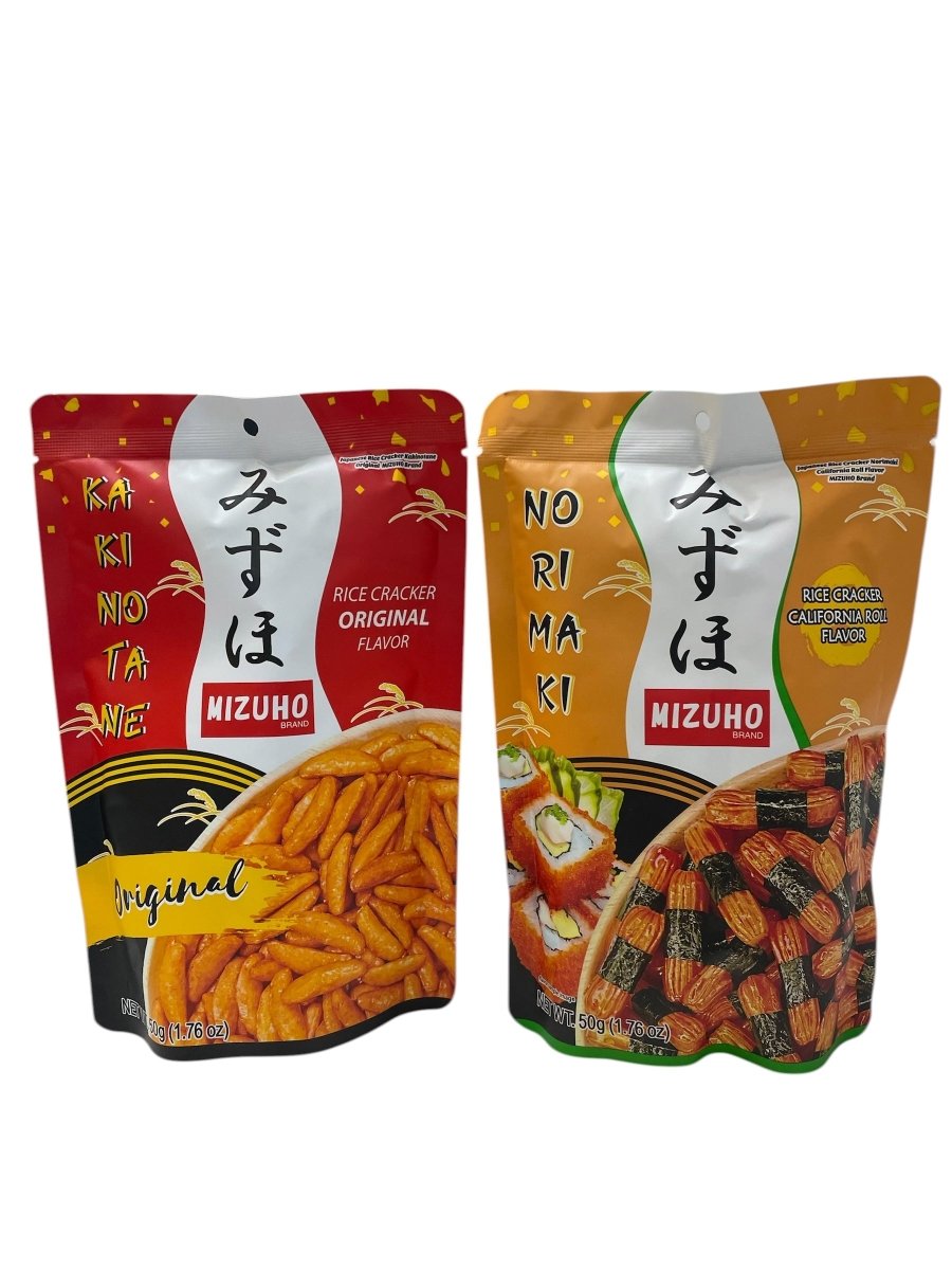 MIZUHO Rice Crackers 50g | Original Kakinotane | Norimaki California Roll Flavour - Xihaha Oriental Food & Gifts