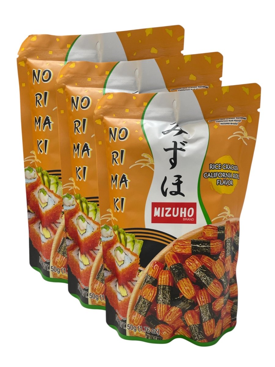 MIZUHO Rice Crackers 50g | Original Kakinotane | Norimaki California Roll Flavour - Xihaha Oriental Food & Gifts