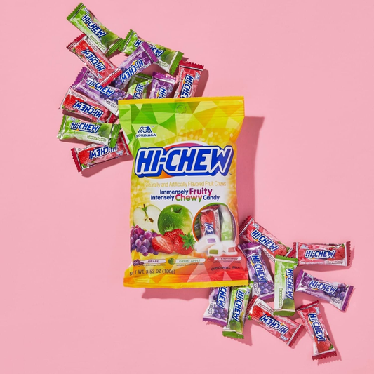 MMorinaga Hi - Chew Original Mix Fruity Chewy Candy 100g – Grape, Green Apple & Strawberry - Xihaha Oriental Food & Gifts