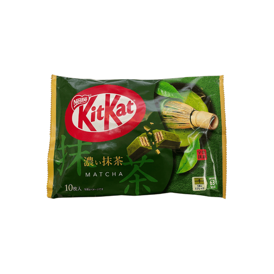Nestlé KitKat Matcha Green Tea Chocolate Biscuits – Japanese Import – 10 Pieces (113g) - Xihaha Oriental Food & Gifts